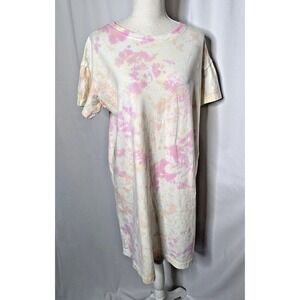 Old Navy T Shirt Dress Size M Tie Dye Knee Length Short Sleeves 100% Cotton